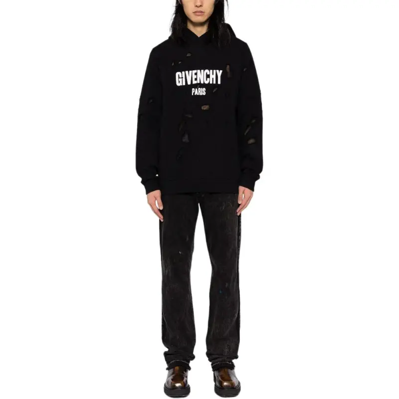 Givenchy Distressed Logo print Hoodies-1