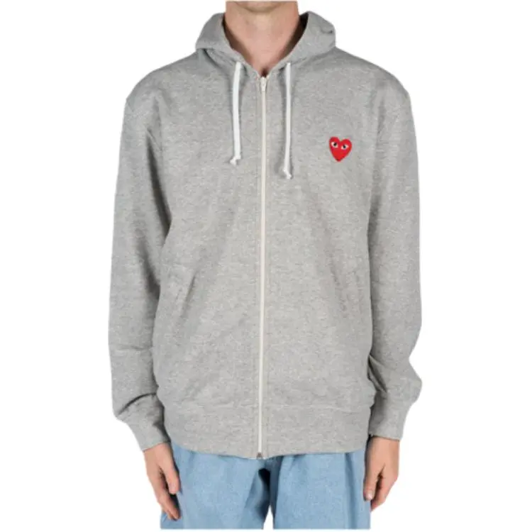 Comme Des Garcons Play Red Multi Heart Zip Up Hoodie-3