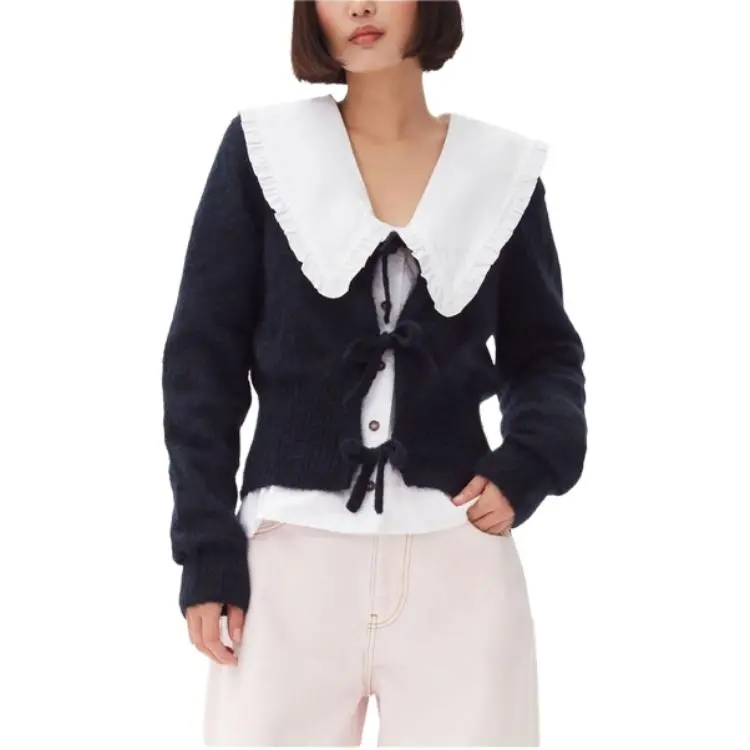 GANNI Tie String Cardigan-4