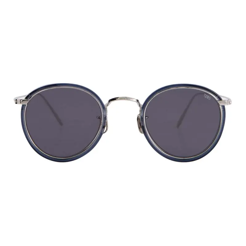 EYEVAN 7285 Titanium Acetate Round Sunglasses Unisex Gold-1