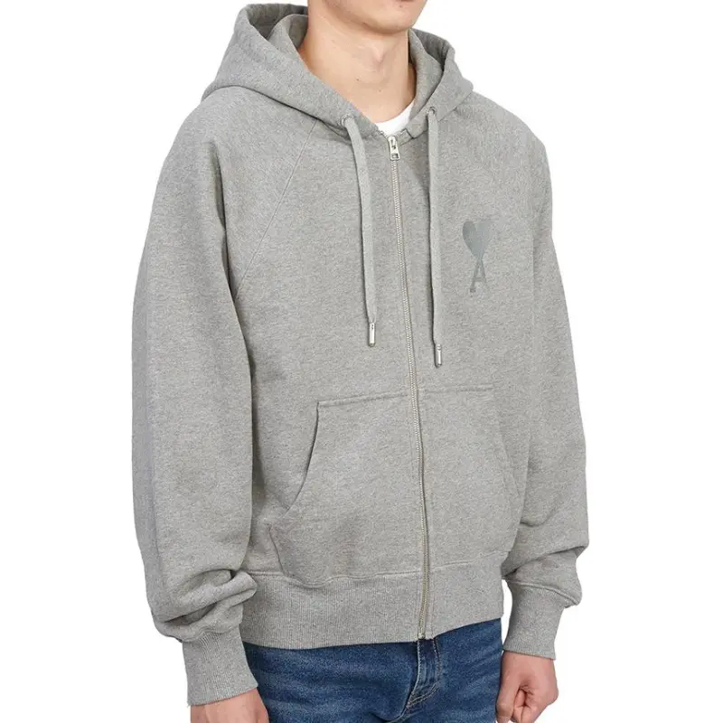 AMIPARIS Tonal Big Zip Hoodie-4