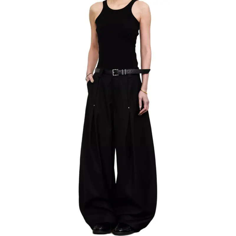 VINMUK Casual Pants Unisex Black-5
