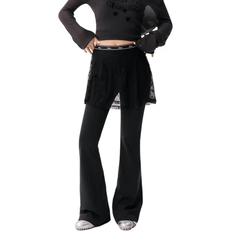 CHUU Casual Pants Women's Black-6