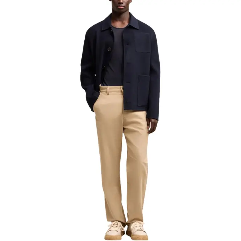 AMIPARIS Logo patch Straight leg Worker Trousers-2