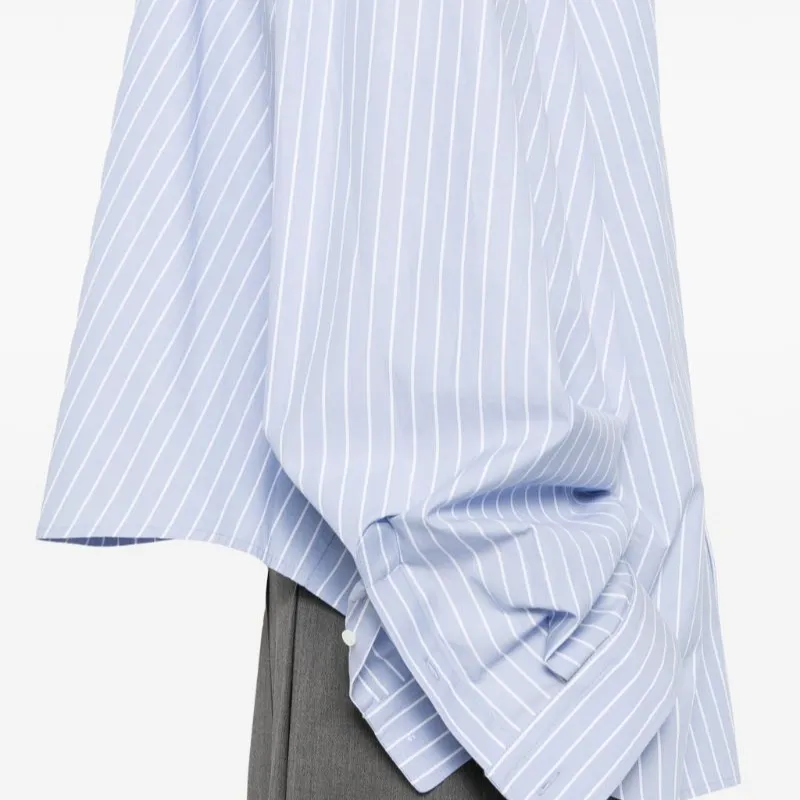 Balenciaga Asymmetric Shirt 'Sky Blue/White'-5
