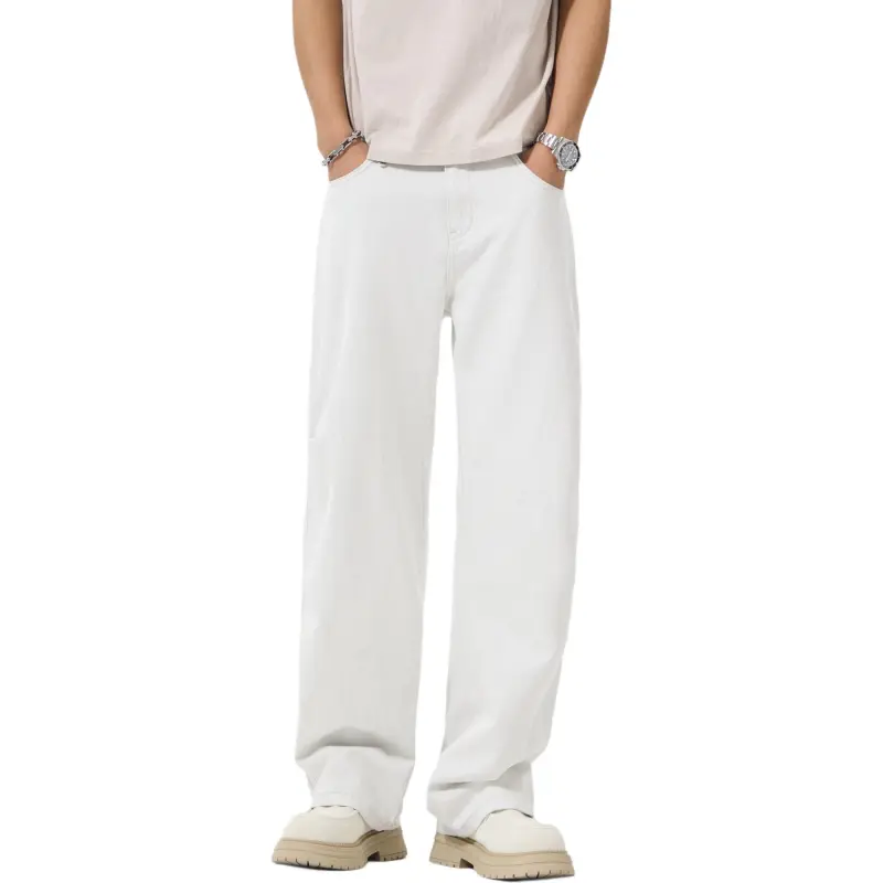 SNOW FLYING Jeans Unisex White-4