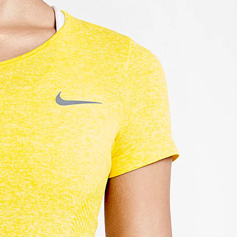 Nike T Shirts Women's Yellow-4