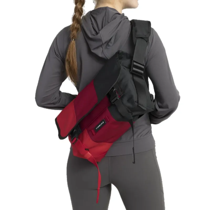 Timbuk2 Recycled Material Messenger Bag Shoulder Bag Crossbody Bag Small Size Unisex Red & Dark Green-4