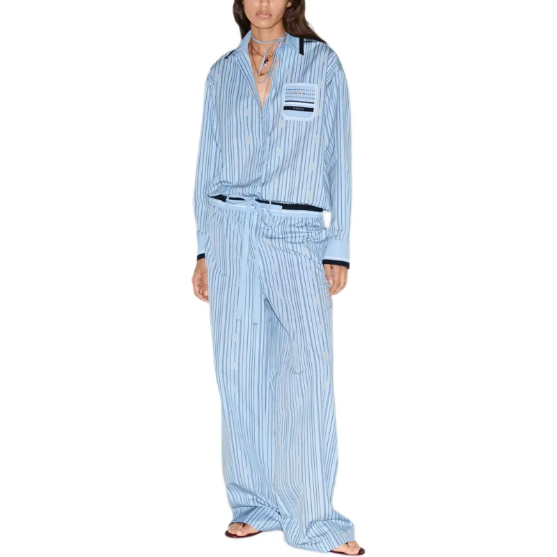 GUCCI Casual Pants Women's Light Blue-2