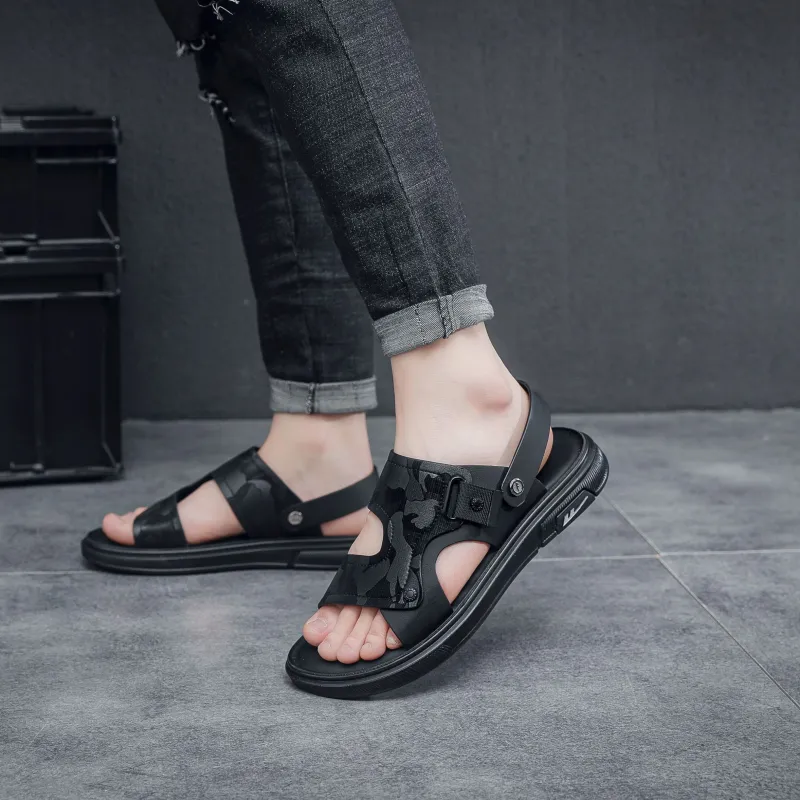 Warrior 1927 Beach Sandals Men's Black-4