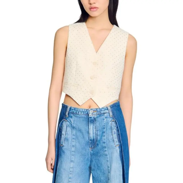 Sandro Rhinestoned Waistcoat-3