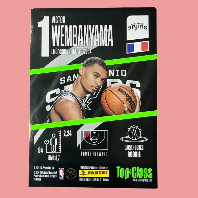 PANINI Spurs Future Wembanyama TC Collection Refringence Big Slam Selection Player Card Rare Card Sports Cards 1 Piece-4