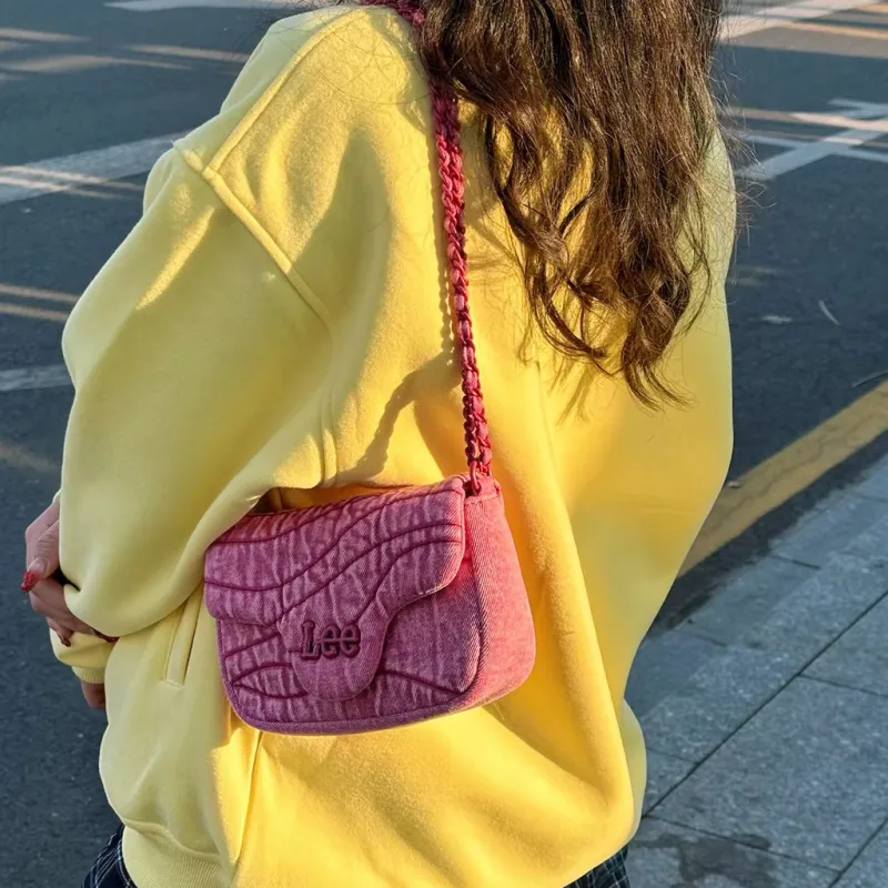 Lee Denim Crossbody Bag Regular Women's Rose Red-1