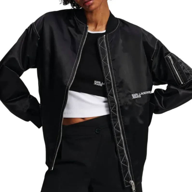 KARL LAGERFELD / Karl Lagerfeld Jeans Satin finish Bomber Jacket-2