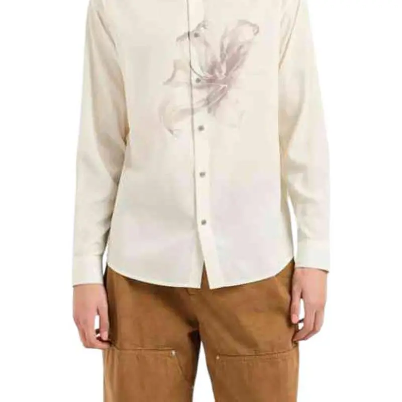 EMPORIO ARMANI Asv Lyocell Blend Shirt With Lily Print-4