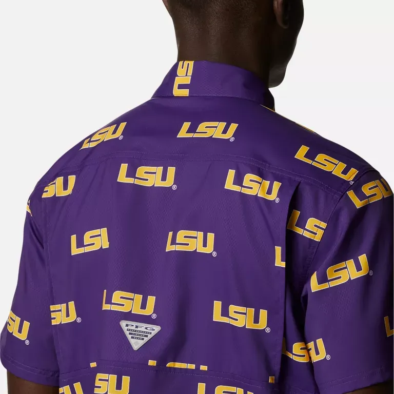 Columbia Collegiate PFG PFG Super Slack Shirt Men's Purple-3