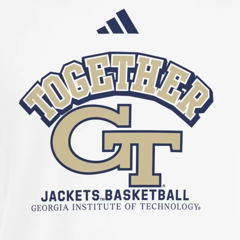 Adidas Free Shipping With AdiClub Georgia Tech Yellowjackets College Basketball Shooting Shirt-2