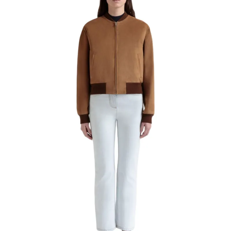 BALLY Zip fastened Suede Bomber Jacket-4