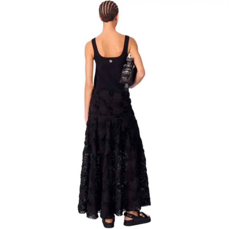 Maje Embroidered Maxi Skirt-3