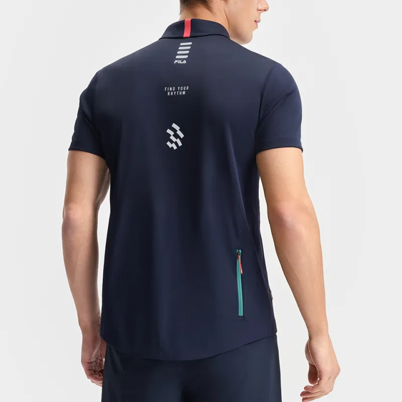 FILA Polo Shirt Men's Gemstone Dark Blue NV-4