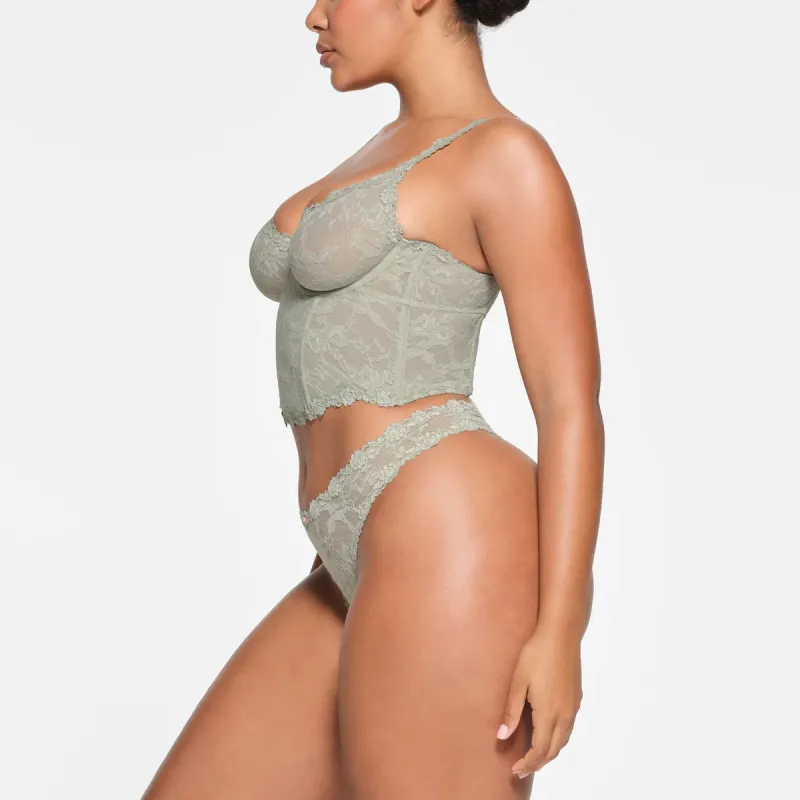 SKIMS STRETCH LACE CORSET Camisole Women's TALC/Talc-3
