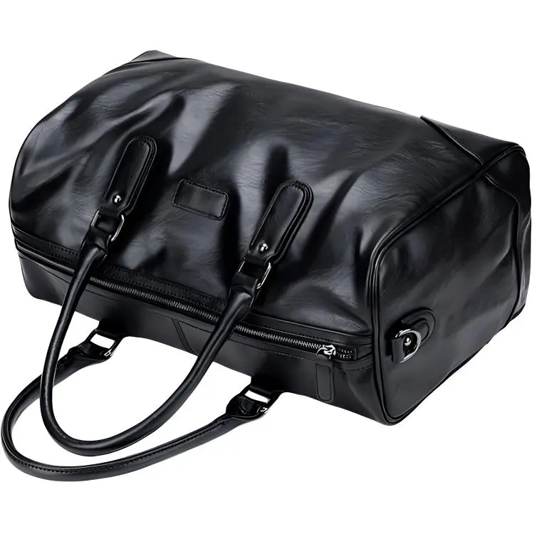 GEERDUN PU Travel Bag Unisex Black-3