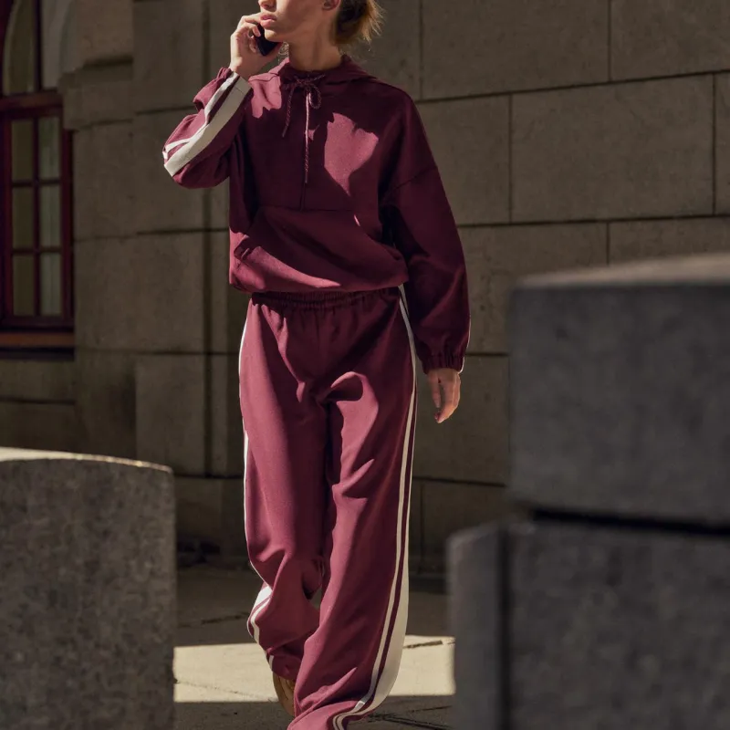 ZARA Sweatshirt Women's Burgundy-3