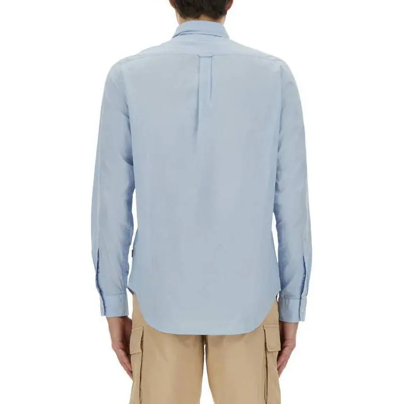 WOOLRICH Long Sleeved Curved Hem Shirt-1