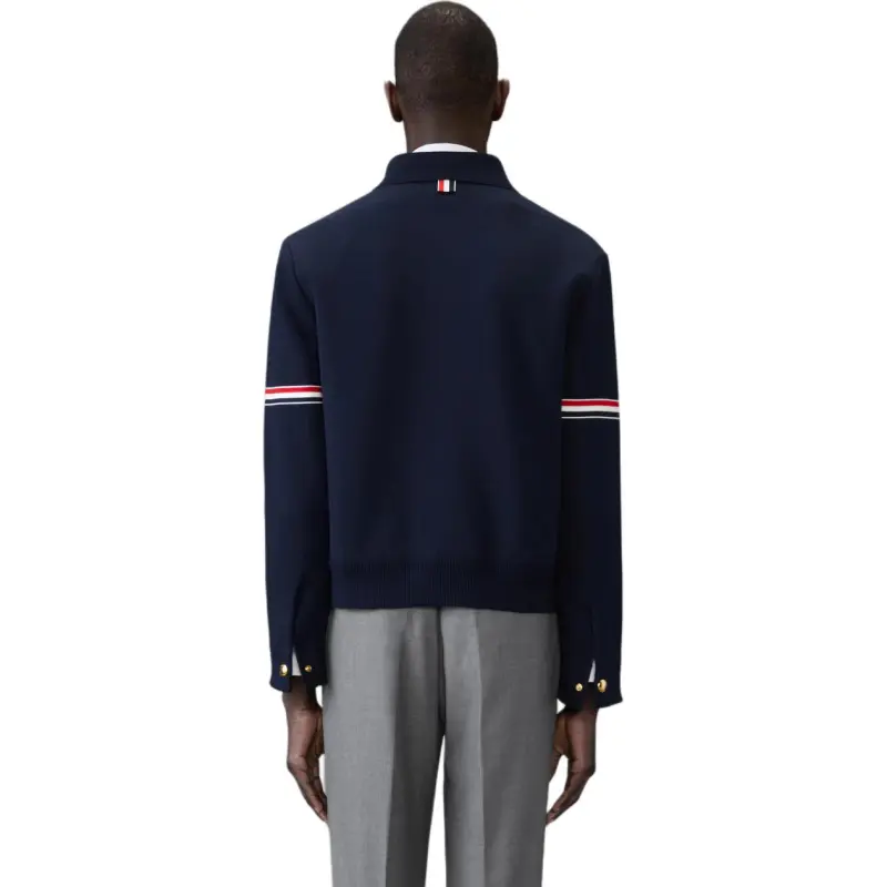 THOM BROWNE RWB Stripe Long Sleeved Zipped Jacket-5