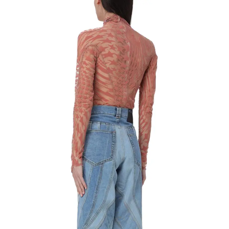 Mugler Jumpsuit Women's Peach Pink-3