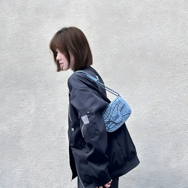 Lee Denim Crossbody Bag Regular Women's Light Blue-1