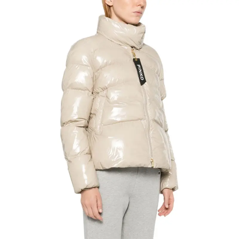 PINKO Micro Zip Up Puffer Jacket-3