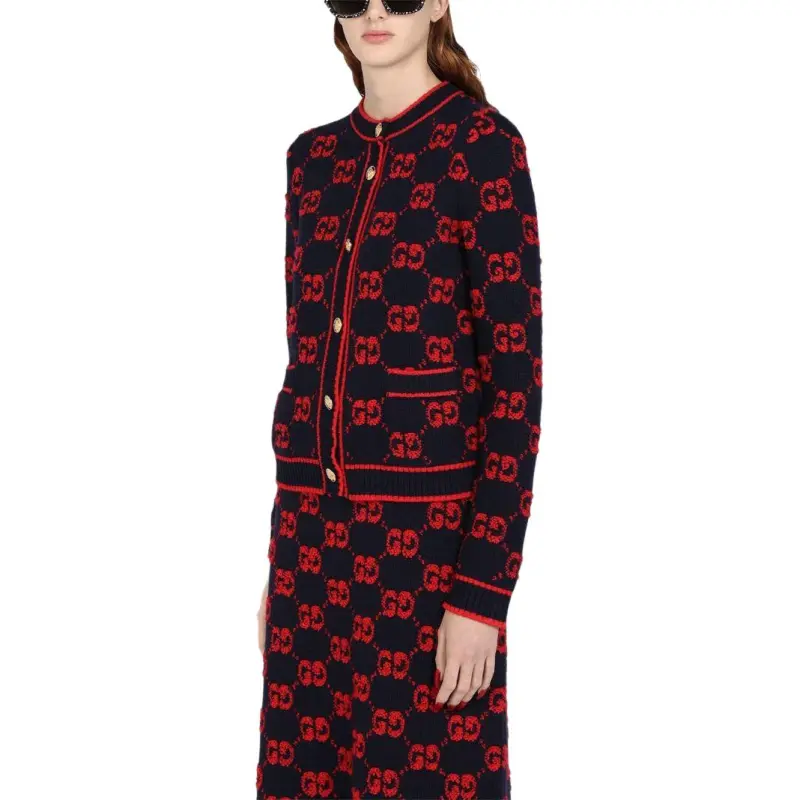 GUCCI Gg Jacquard Wool Bouclé Cardigan-2