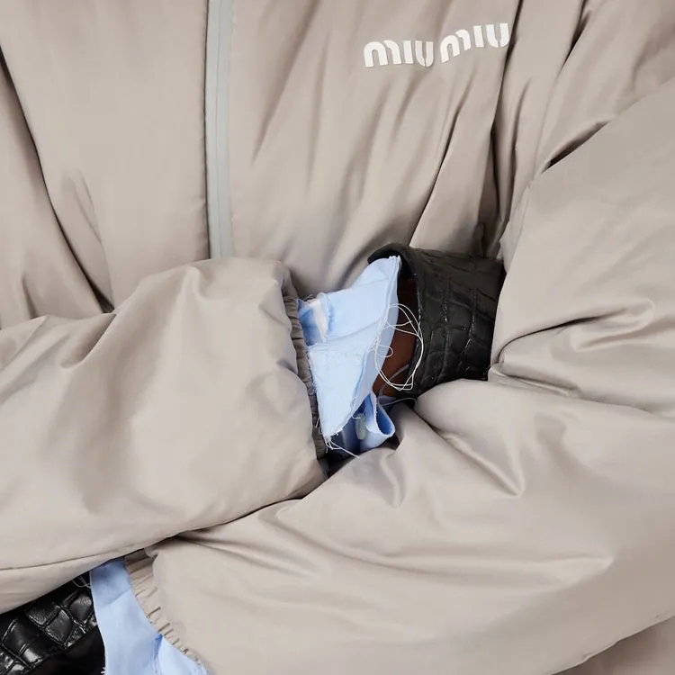 MIU MIU Puffer Jacket Women's Gray-2