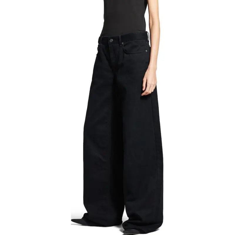 Balenciaga Casual Pants Loose Fit Style Women's Black-2