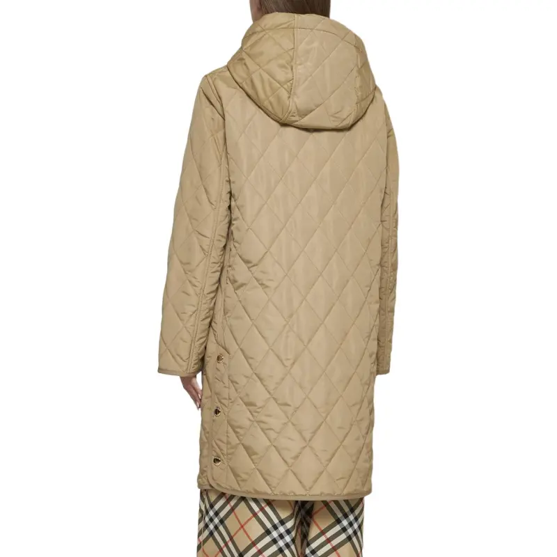 Burberry Quilted Hooded Drawstring Coat-3