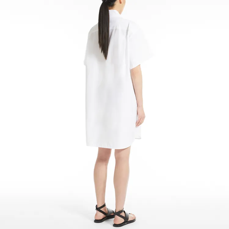 MaxMara Short Sleeved Dresses Women's White-3