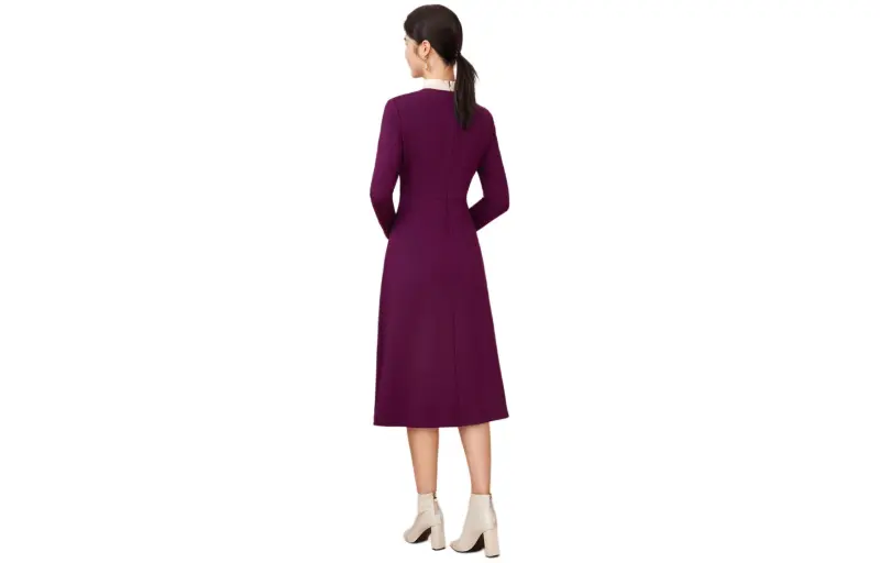 BBLLUUEE Long Sleeved Dress Women's Begonia Purple-4
