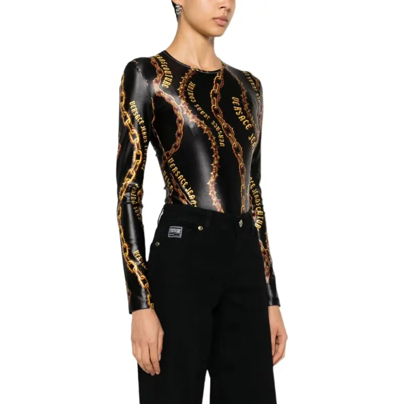 VERSACE JEANS COUTURE Chain Couture print Bodysuit-4