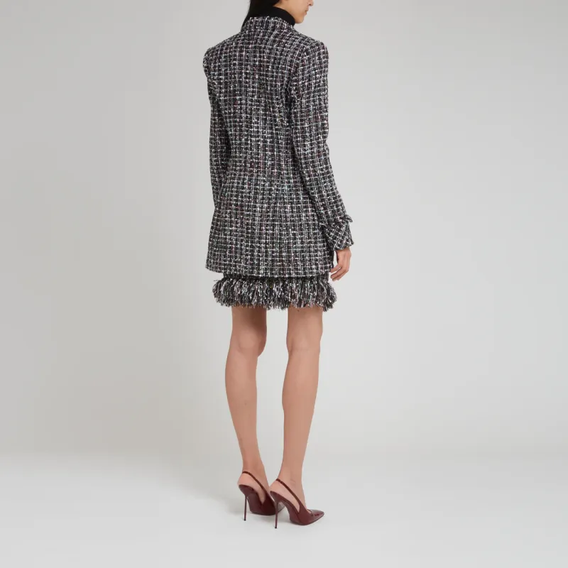 BALMAIN Single Breasted Tweed Jacket-3