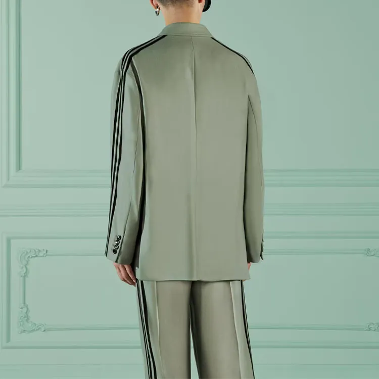 GUCCI x Adidas Originals FW22 Business Suits Coats Men's Gray-3
