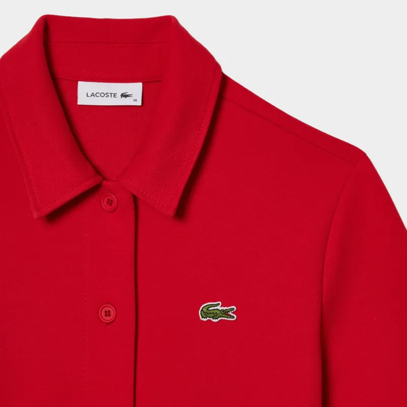 LACOSTE Short-Sleeved Dresses Women's Red-4