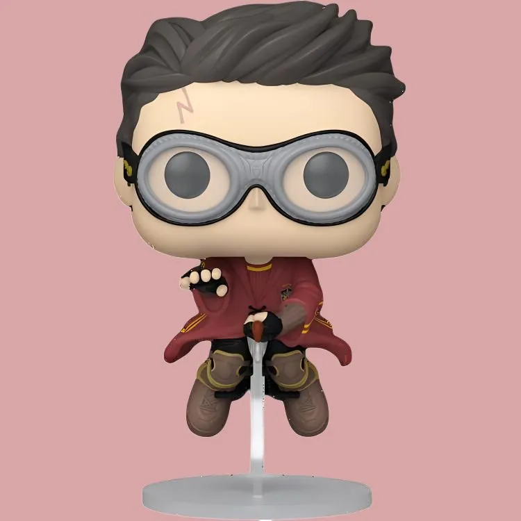 Funko x HARRY POTTER POP! Harry Riding A Flying Broom With A Broom Chibi Figures-1