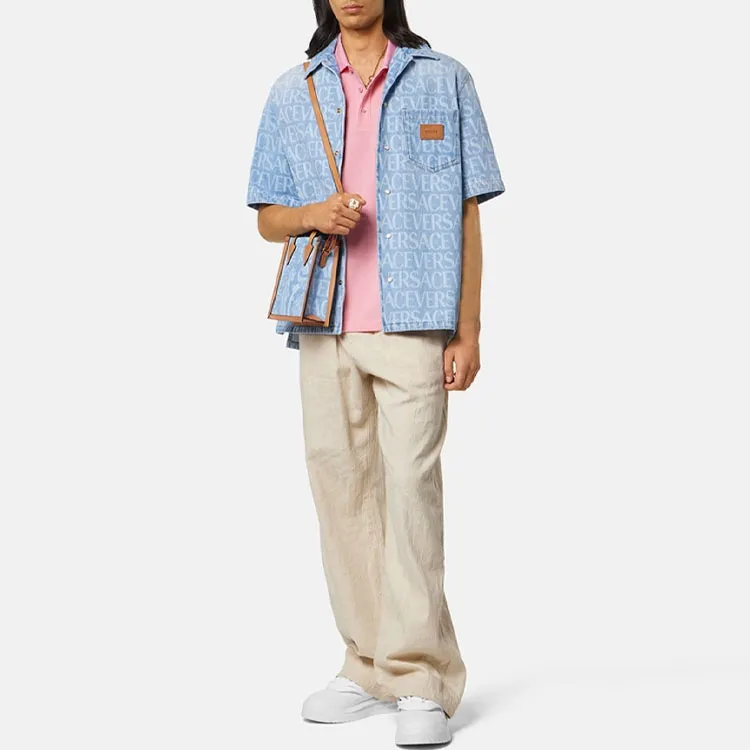 VERSACE Polo Shirts Men Pink-3