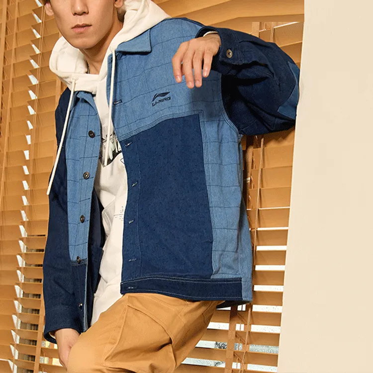LiNing Denim Jackets Men Blue-6