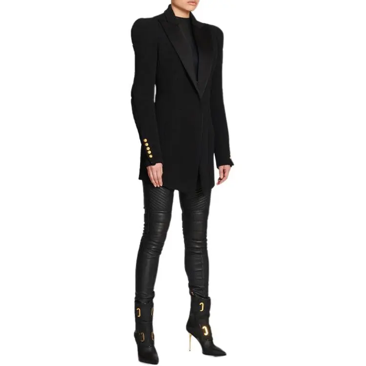 BALMAIN Structured shoulder Wool Blazer-3