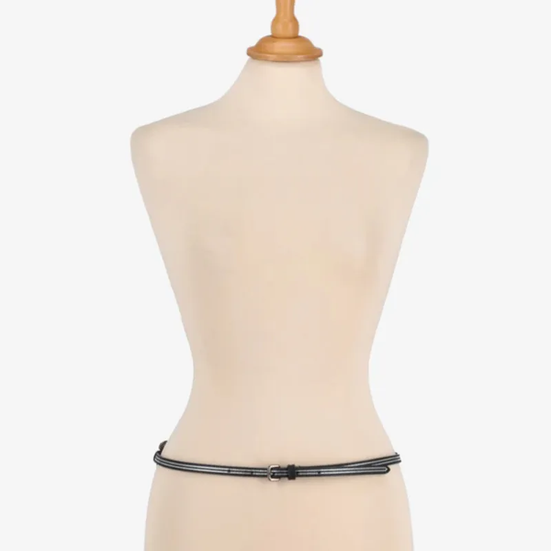 PRADA Leather Belts Unisex Black 5CM-2