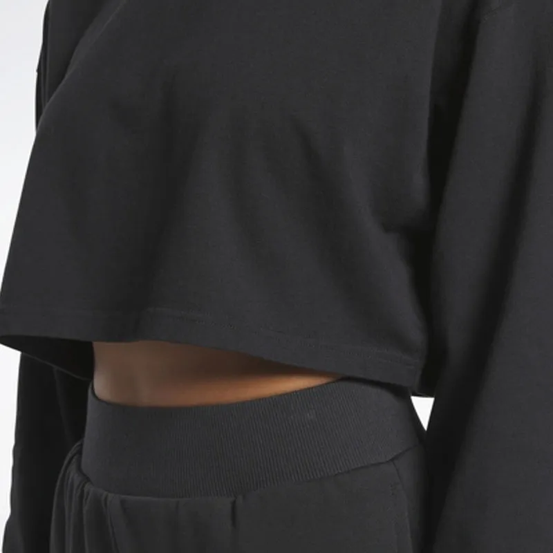 Reebok Sweatshirt Women's Black-4