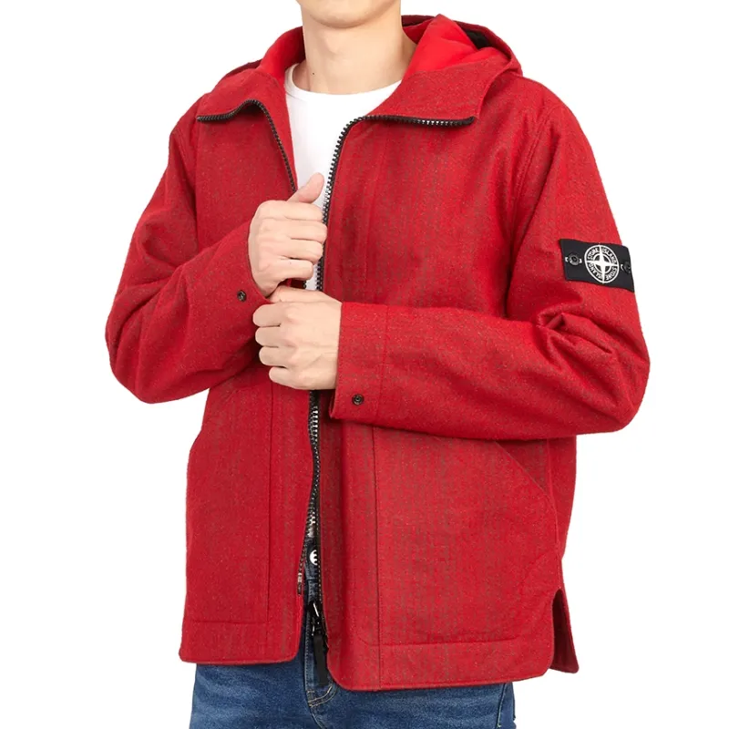 STONE ISLAND Logo Patch Hooded Jacket-3