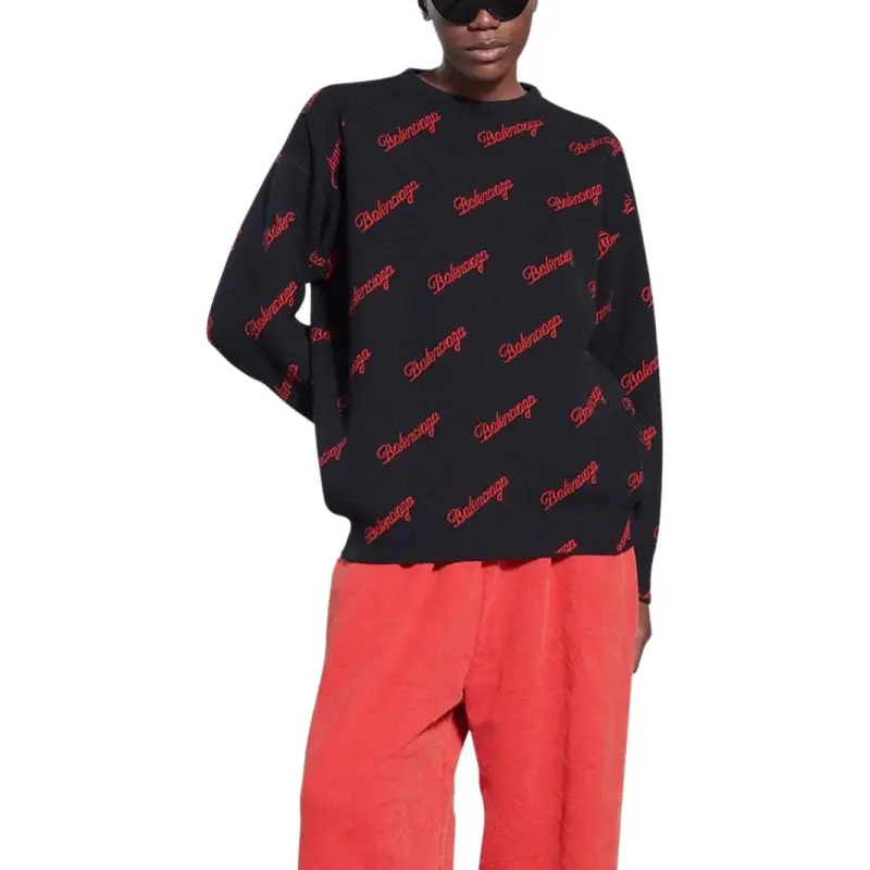 Balenciaga SS22 Sweater Regular Fit Women's Black-2